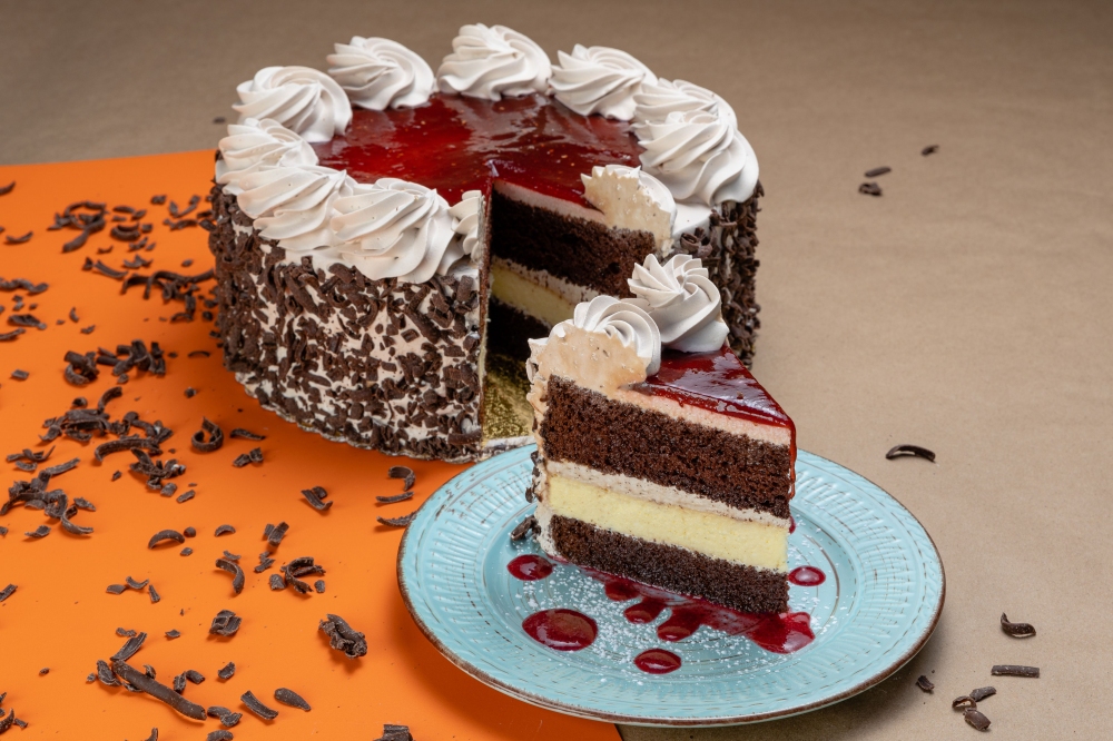 Pastel de la Rosa Chocolate